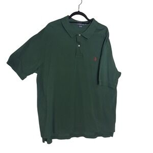 Polo Ralph Lauren Mens 2XB Big Green Short Sleeve Pique Cotton Polo Pony Logo